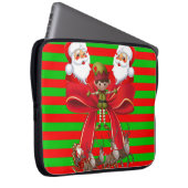 Weihnachts-Weihnachtsschläfchen, 15 Zoll, Santa Laptopschutzhülle (Vorne Rechts)