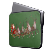 Weihnachts-Weihnachtsschläfchen, 15 Zoll, Santa Laptopschutzhülle (Vorderseite Links)