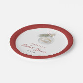 Weihnachts-Weihnachtsschmuck-Brautparty Pappteller (Schrägansicht)