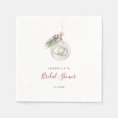 Weihnachts-Weihnachtsschmuck-Brautparty Serviette (Vorderseite)