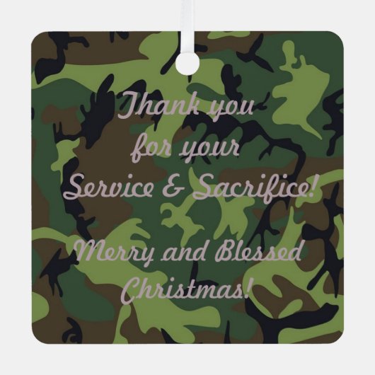 Weihnachts-Weihnachtsschmuck Ehrenpreis serviert Ornament Aus Metall (Vorderseite)