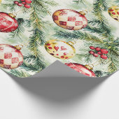 Weihnachts-Weihnachtsschmuck Geschenkpapier (Ecke)