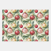 Weihnachts-Weihnachtsschmuck Geschenkpapier Set (Vorderseite 2)