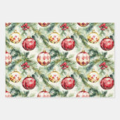Weihnachts-Weihnachtsschmuck Geschenkpapier Set (Vorderseite)