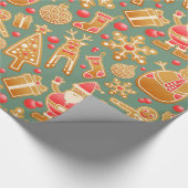 Weihnachts-Weihnachtsschmuck Hintergrund Muster Geschenkpapier (Ecke)