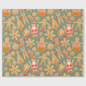 Weihnachts-Weihnachtsschmuck Hintergrund Muster Geschenkpapier (Flach)