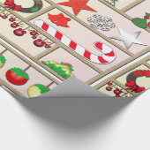 Weihnachts-Weihnachtsschmuck Hintergrund Muster Geschenkpapier (Ecke)