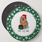 Weihnachts-Weihnachtsschmuck (Zimt) Niedlich Button (Vorne & Hinten)