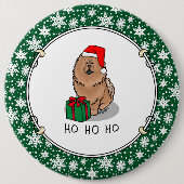Weihnachts-Weihnachtsschmuck (Zimt) Niedlich Button (Vorderseite)