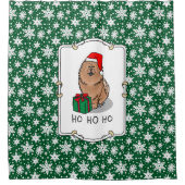 Weihnachts-Weihnachtsschmuck (Zimt) Niedlich Duschvorhang (Vorderseite)