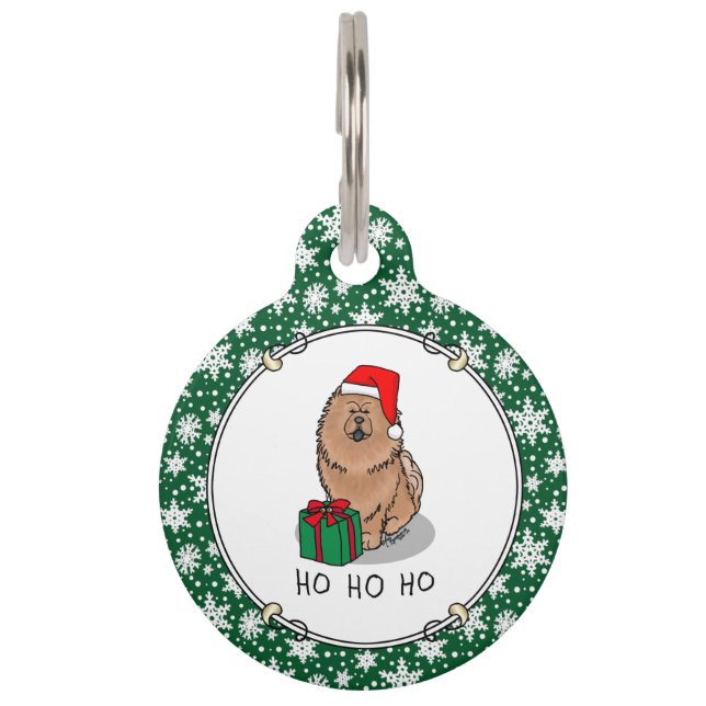 Weihnachts-Weihnachtsschmuck (Zimt) Niedlich Haustiermarke (Vorderseite)