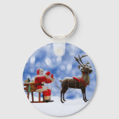 Weihnachts-Weihnachtsschnee Schlüsselanhänger (Vorderseite)