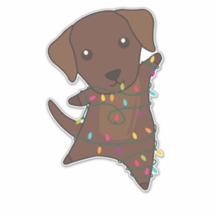 Weihnachts-Weihnachtsschnee Wintertiere Hunde Aufkleber
