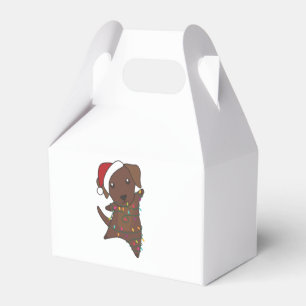 Weihnachts-Weihnachtsschnee Wintertiere Hunde Geschenkschachtel