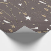 Weihnachts-Weihnachtsschneeflocke Geschenkpapier (Ecke)