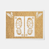 Weihnachts-Weihnachtsschneeflocke Weiß Fußmatte (Vorderseite)