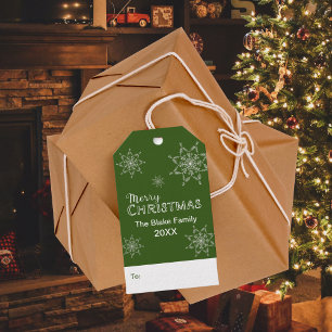 Weihnachts-Weihnachtsschneeflocken Geschenkanhänger