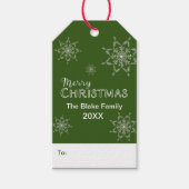 Weihnachts-Weihnachtsschneeflocken Geschenkanhänger (Vorderseite)