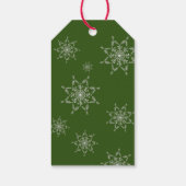 Weihnachts-Weihnachtsschneeflocken Geschenkanhänger (Rückseite)