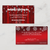 Weihnachts-Weihnachtsschneeflocken-Leuchtturm Visitenkarte (Vorne/Hinten)