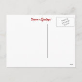 Weihnachts-Weihnachtsschwan im Schnee Feiertagspostkarte (Rückseite)