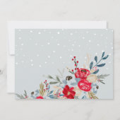 Weihnachts-Weihnachtsskript-Babydusche - Blume Einladung (Rückseite)