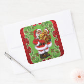 Weihnachts-Weihnachtsspass-Aufkleber Quadratischer Aufkleber (Umschlag)