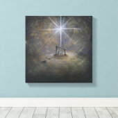 Weihnachts-Weihnachtsstern - Wrapped Canvas Leinwanddruck (Insitu (Holzboden))