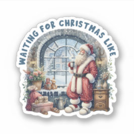 Weihnachts-Weihnachtssticker gewartet Aufkleber