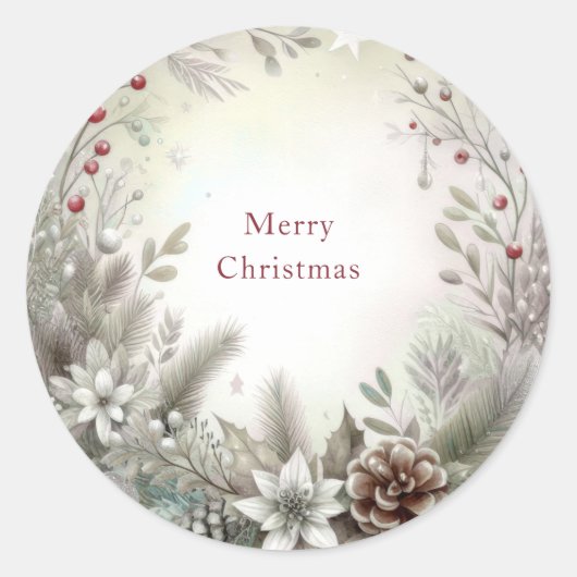 Weihnachts-Weihnachtssticker Runder Aufkleber (Vorderseite)