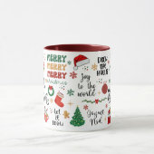 Weihnachts-Weihnachtsstipps & fröhliche Grafik Tasse (Zentrum)