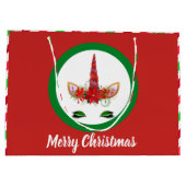 Weihnachts-Weihnachtsstollen Tasche hinzufügen Große Geschenktüte (Rückseite)