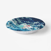 Weihnachts-Weihnachtssurfen Weihnachts-Papier Bowl Pappteller (Gewinkelt)