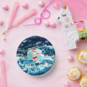 Weihnachts-Weihnachtssurfen Weihnachts-Papier Bowl Pappteller (Party)