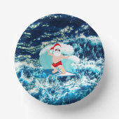 Weihnachts-Weihnachtssurfen Weihnachts-Papier Bowl Pappteller (Vorderseite)