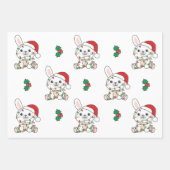 Weihnachts-Weihnachtstiere Holiday Bunnies Geschenkpapier Set (Vorderseite 2)