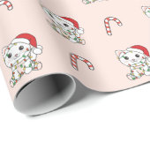 Weihnachts-Weihnachtstiere Katzen Umschlagpapier Geschenkpapier (Rolleneckpunkt)