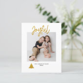 Weihnachts-Weihnachtsurlaub-Glitzer-Karte für Foto (Stehend Vorderseite)