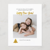 Weihnachts-Weihnachtsurlaub-Glitzer-Karte für Foto (Rückseite)