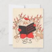 Weihnachts-Weihnachtsvorlesung an Rentier Feiertagskarte (Vorderseite)