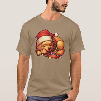 Weihnachts Weihnachtsweih Lights Labrador Pommes f T-Shirt