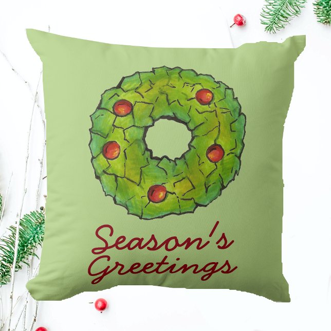 Weihnachts-Weihnachtsweihnachtskeks Kissen (Wreath pillow)