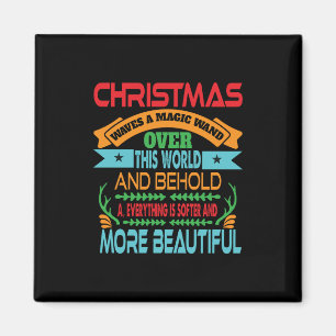 Weihnachts-Weihnachtswellen in einer Zauberwand Magnet
