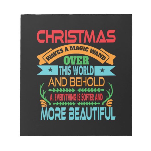 Weihnachts-Weihnachtswellen in einer Zauberwand Notizblock (Vorderseite)