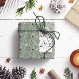 Weihnachts-Weihnachtswinterzettel Geschenkanhänger