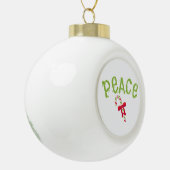 Weihnachts-Weihnachtswort "PEACE" Saisonale Weihna Keramik Kugel-Ornament (Links)