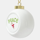 Weihnachts-Weihnachtswort "PEACE" Saisonale Weihna Keramik Kugel-Ornament (Rechts)