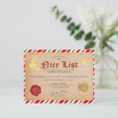 Weihnachts-Weihnachtszertifikat in Nizza Postkarte (Stehend Vorderseite)