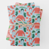 Weihnachts-Weihnachtszettel für Spaß und Feiern Geschenkpapier Set (Beispiel)