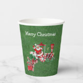 Weihnachts-Weihnachtszug Candy Canes Letters Pappbecher (Vorderseite)